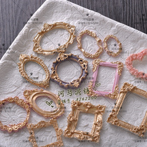 Turn sugar mold mirror frame retro frame embossed frame mold hollow embossed frame flip sugar silicone mold B01