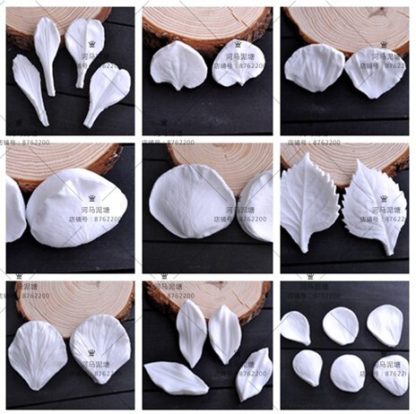 Fondant flower double-sided pattern stamping big rose peony hydrangea leaf anemone flower and leaf silicone mold