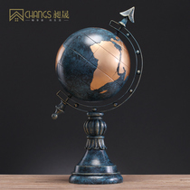 Globe office decoration American home desktop crafts European living room wine cabinet decorations ornaments