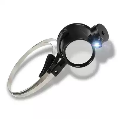 15 times blindfold magnifying glass Head-mounted steel ring with lamp repair watch mobile phone circuit electronic tools