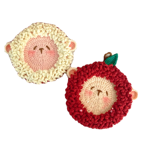 Симпатичные подставки под ягненка, сделанные своими руками из тканого материала, обернутого шерстяной проволокой, вязаные крючком подставки для воды из овец, самодельные изоляционные прокладки ручной работы