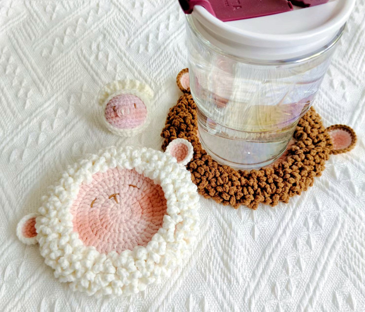 Милый маленький овца каботажное судно diy ткать материалы шерстяной Овечка крючком баа баа чашки подушечка ручной работы ручной работы тепла площадку 