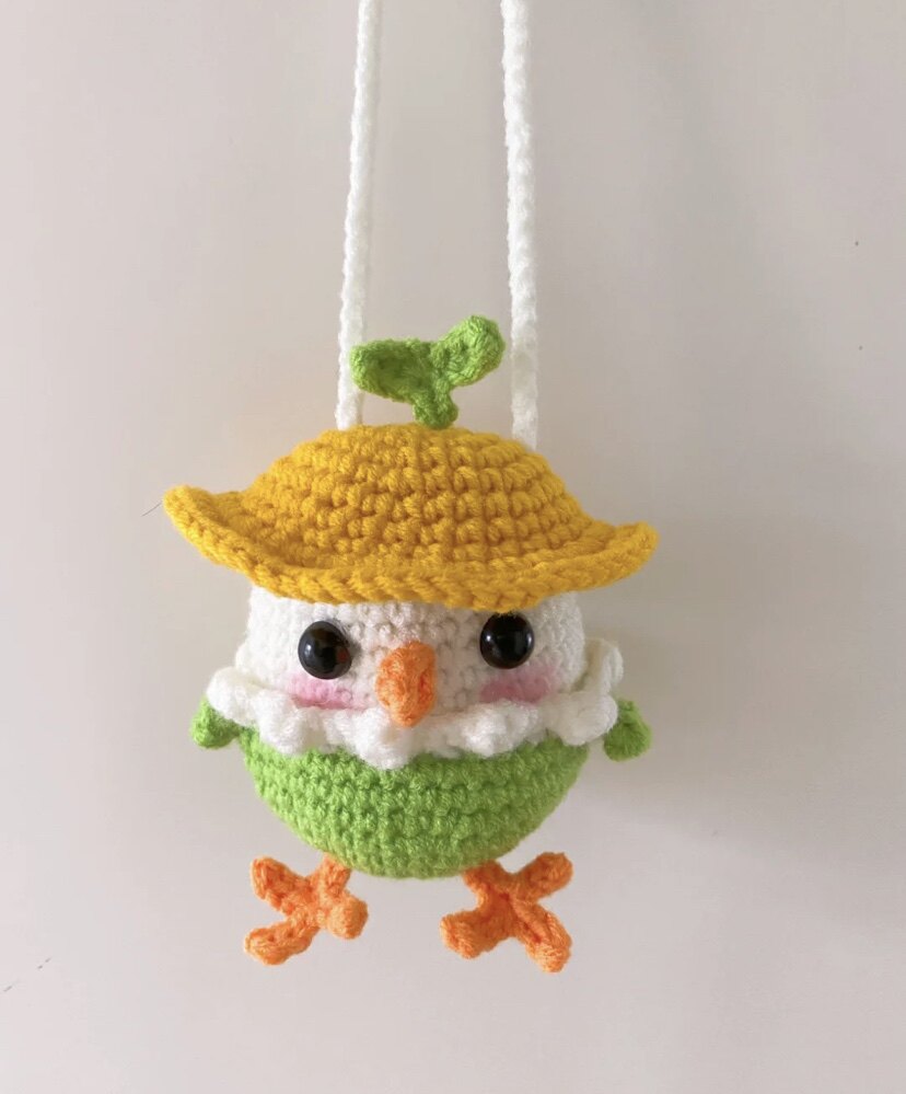 Dragon Boat Festival Egg Bag DIY Handmade Crochet Knitting Material Kit Little Yellow Chicken Parrot Egg Bag Children's Egg Protection Action