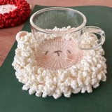 Симпатичные подставки под ягненка, сделанные своими руками из тканого материала, обернутого шерстяной проволокой, вязаные крючком подставки для воды из овец, самодельные изоляционные прокладки ручной работы