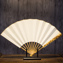 Yue Long Mei Fei blank fan custom Xuan paper fan calligraphy fan inscription fan diy manual fan white face fan folding fan