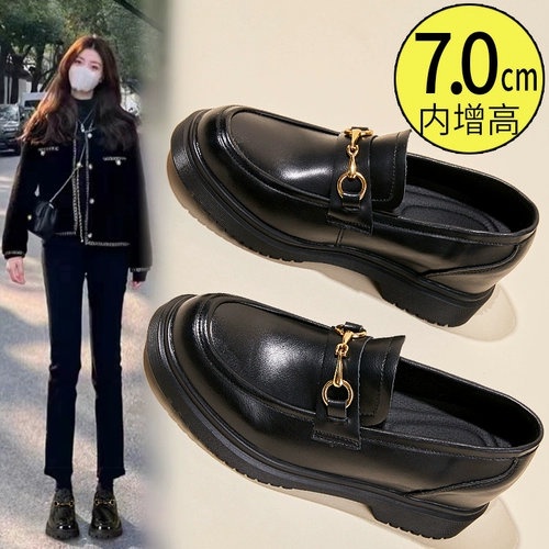 Высокие лоферы, обувь, туфли на платформе в английском стиле для кожаной обуви, подходит для подростков, осенние, в британском стиле