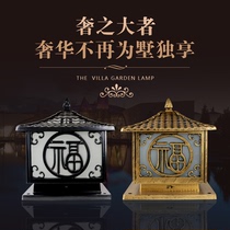 Solar Column Headlights LED Outdoor Waterproof Courtyard Villa Wall Head Wall Gate Light Atmospheric Household Door Column Lamp