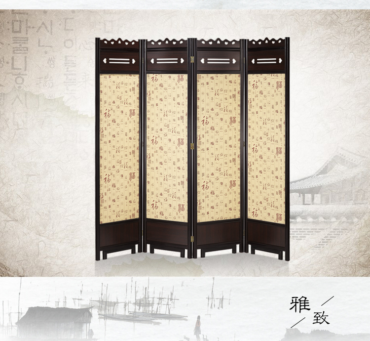 Đơn giản di động hiện đại phân vùng gấp khách sạn Trung Quốc phòng khách hiên nhà trà hai mặt nhà phòng ngủ màn hình gỗ rắn - Màn hình / Cửa sổ vach ngan phong