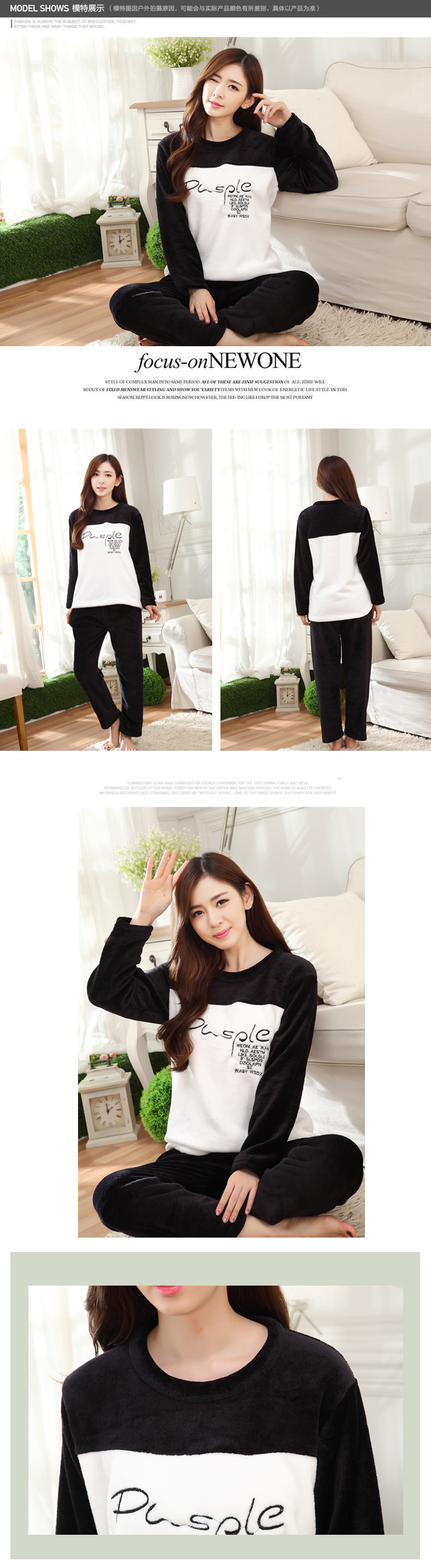 Đồ ngủ nhung san hô của phụ nữ phục vụ nhà mùa thu và mùa đông dày hai mảnh phù hợp với flannel Mũ trùm đầu dài tay Hàn Quốc kích thước lớn dễ thương pijama lụa cao cấp