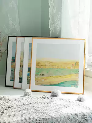 Narrow aluminum alloy photo frame simple poster frame advertising frame frame wall mounting decorative painting square frame customization