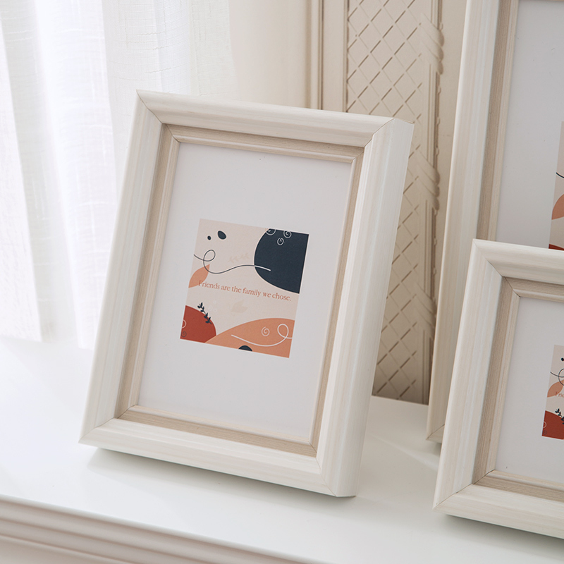French-Style Minimalist Creative Photo Frame Display Stand with Photo Printing for Wedding Photos 6 7 8 10inch Framed Picture Outer Frame Wall Hanging