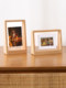 Solid Wood Double-Sided Transparent Photo Frame Empty Frame Display Stand 6 7 8inch Engraving DIY Polaroid Photo Frame Desktop Ornament