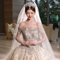 Wedding Crown Pendant Headwear Bridal Wedding Accessories Super Fairy Hair Accessories 2024 New Princess Birthday Crown Jewelry