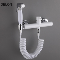 All-copper hot and cold water womens wash nozzle European white wash body cleaner faucet set exported to Germany