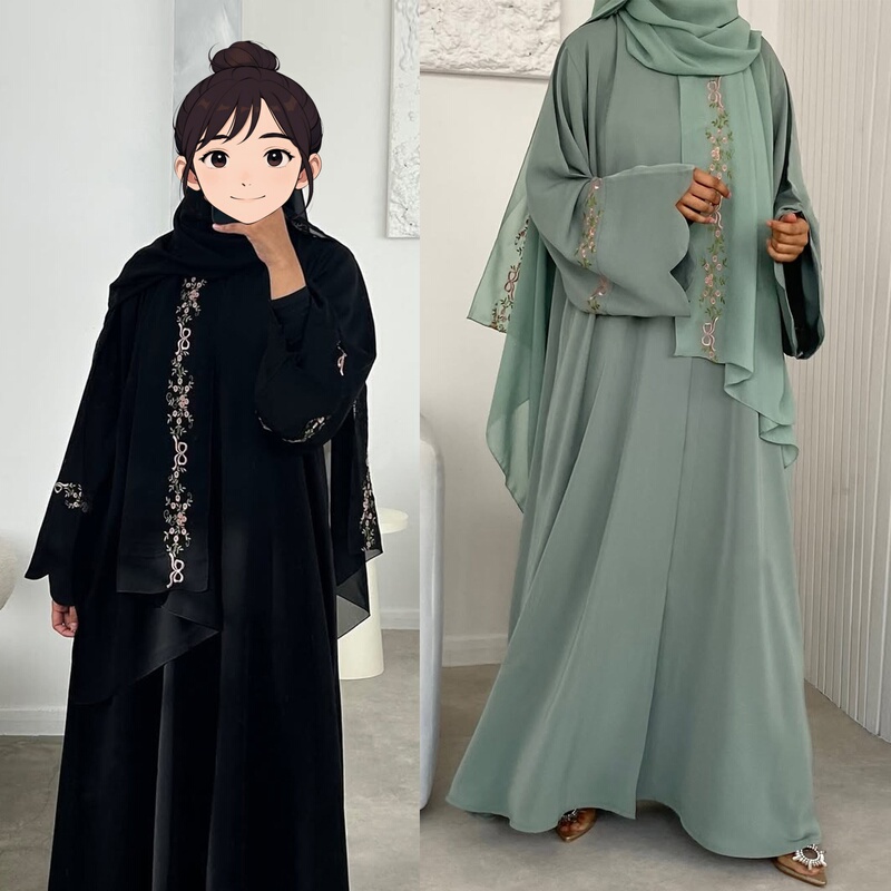 Women's Travel Ethnic Style Abaya Cardigan Robe Dubai Arab Women's Cardigan Robe Women's Travel Ethnic Style Abaya Cardigan Robe Dubai Arab Women's Cardigan Robe