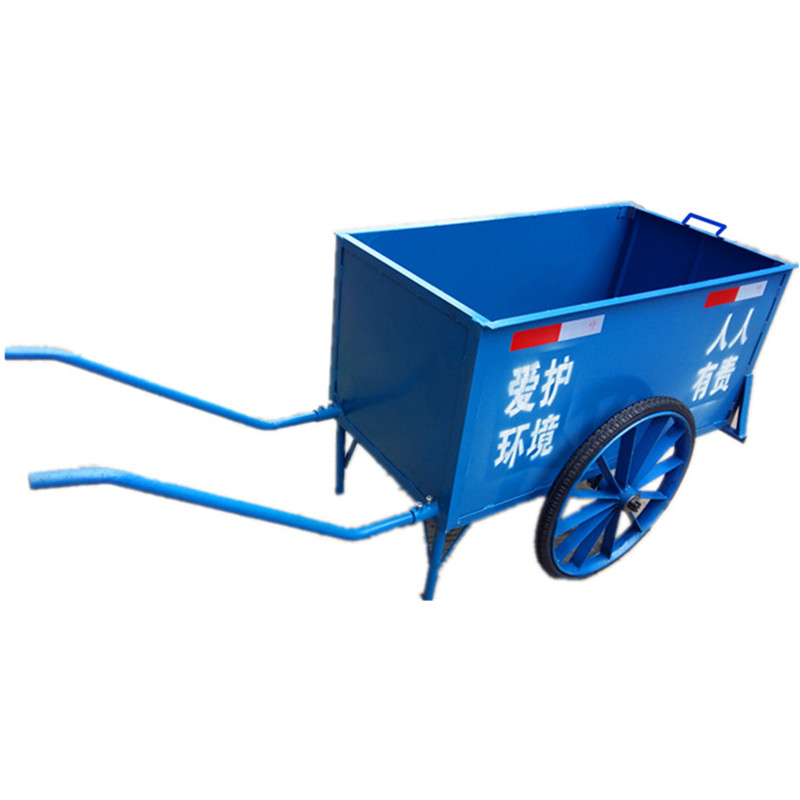 Hand push outdoor sanitation community property street garbage cleaning sweep transfer garbage thickened stainless steel bucket box