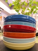 (France) Le Creuset cool round deep disc 20cm fish pan creative salads fruit dish Recommended