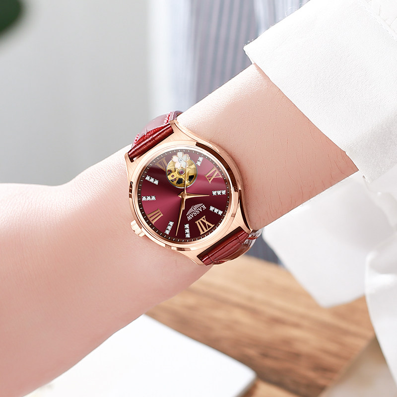 Official Straight Camping Shop Fashion Labour Swiss Watches Lady Real Drill Fully Automatic Machinery Women Watch Trends Ins