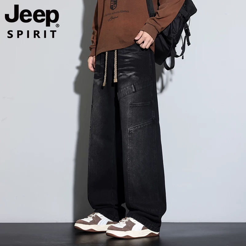 JEEP SPIRIT Jeep, ретро джинсы, брюки для отдыха, размер, свободный прямой крой