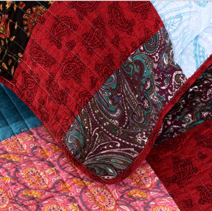 Mỹ Patchwork Quilt bông ba mảnh bìa giường rửa lạnh mát mẻ vào mùa hè và mền mỏng bông bedspread - Trải giường bộ ga giường everon