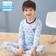 Bộ đồ lót cotton 100% cotton cho bé trai mùa thu và mùa đông cổ tròn quần mùa thu quần trẻ em học sinh cotton bộ đồ liền thân hình thú trẻ em