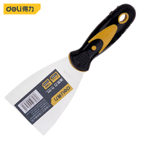 Deli tool putty knife blade two-color plastic handle high-grade fine cast steel putty knife 2 inch 3 inch 4 inch 5 inch