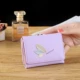 Ưu đãi đặc biệt Đơn giản ngắn Bà Ví Lá Sinh viên Nữ Ba gấp Khóa đa chức năng Khóa ví Nhật Bản và Hàn Quốc