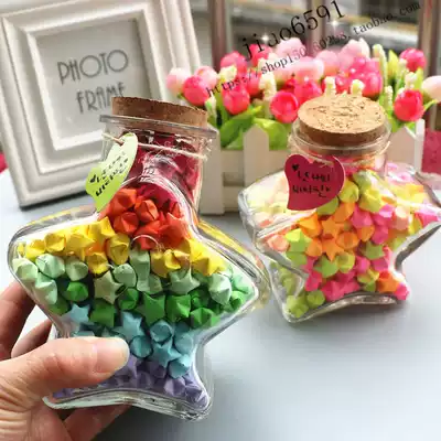 Transparent Star bottle lucky star five-pointed star love wishing bottle cork glass bottle