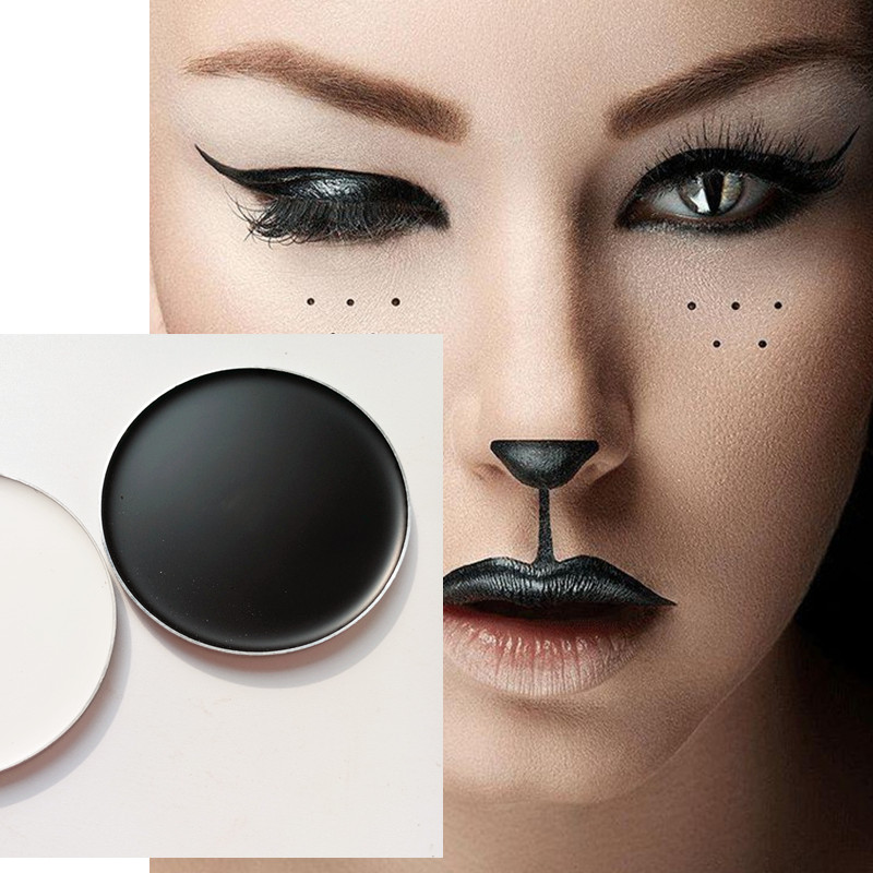 New W N W USA Visionary Black White Paint Pot Face Art Shape Waterproof 6g 5B3