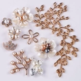 多多乐手工 Металлические бусины из жемчуга, аксессуары, маска, в цветочек