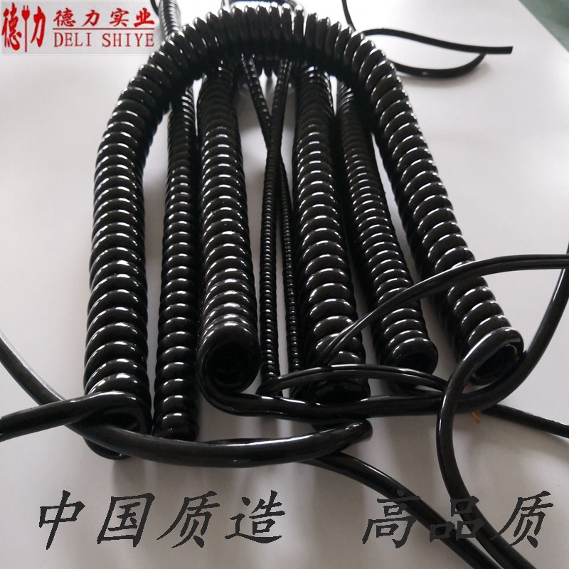 National standard spiral cable wire 4 core spring wire 4 core 0 3-2 5 square pull 1m2m3m5m6m7m spot supply