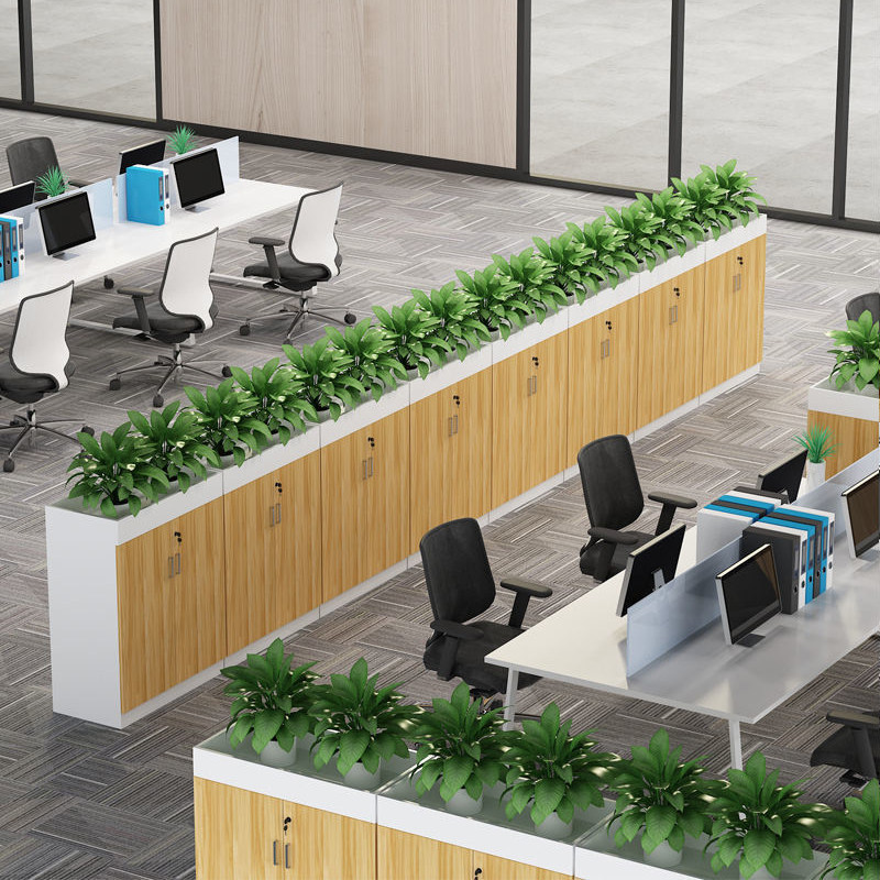 Office furniture simple modern flower trough cabinet partition side cabinet storage information file cabinet custom office cabinet