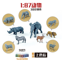 Animal 3D Print 1 87 72 64 Scene Scene Model HO Train microbiking the sand pans