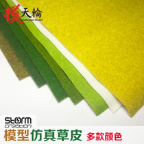 Lawn Paper Grass Powder Building DIY Sand Pan Turf Hand For Outdoor Scene Model Material Grass Suede Paper Nylon Viscose