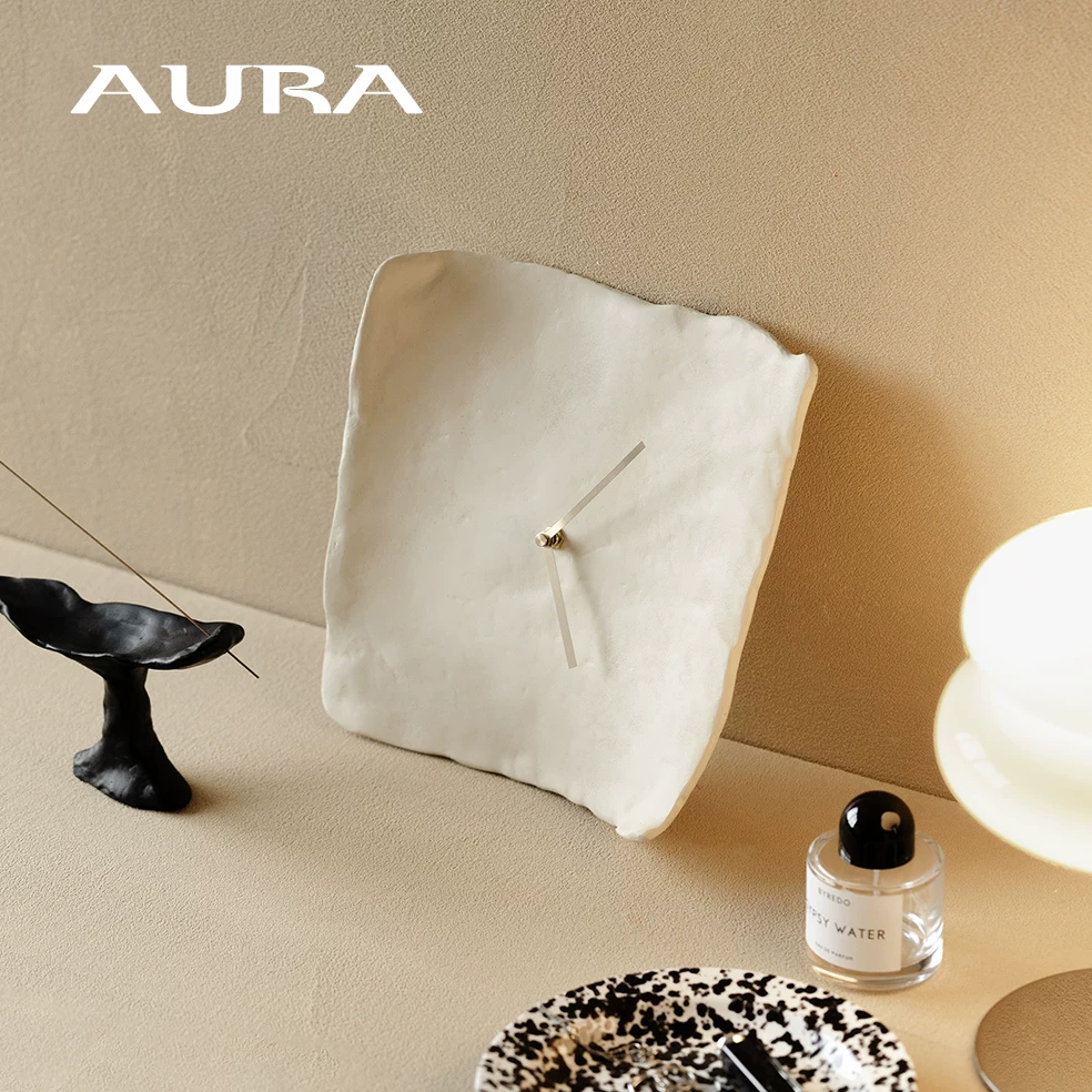 Стенные часы AURA ретро, простые настенные часы в стиле Nordic wabi-sabi, средневековый стиль творческие часы, декоративные часы с солнечным движением