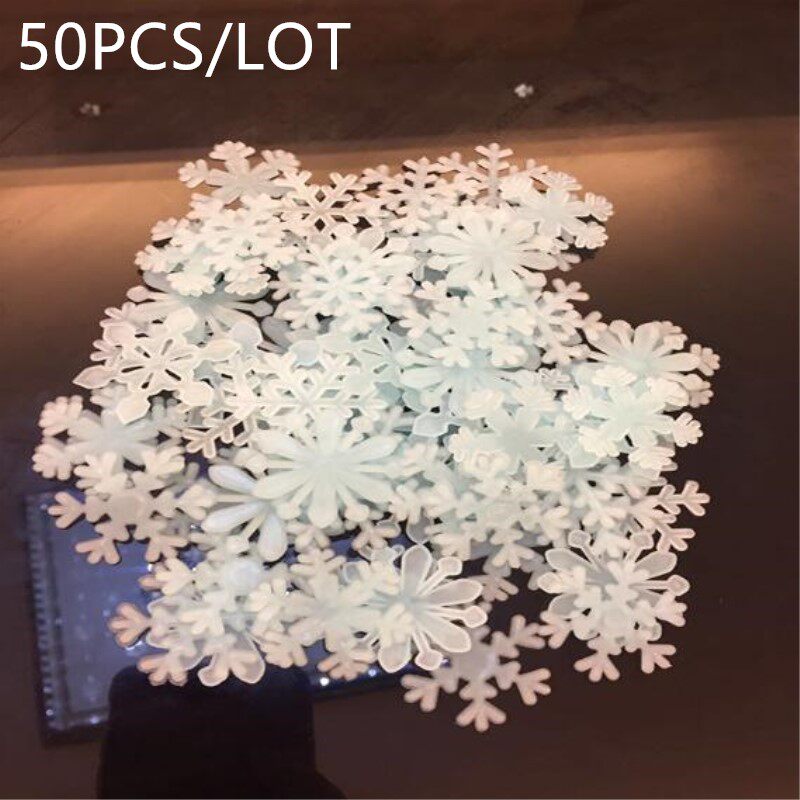 50pcs-or100pcs-luminoundws-wall-sticker-snowflake-glow-i-the-decal-kids-babys-christmas (4)