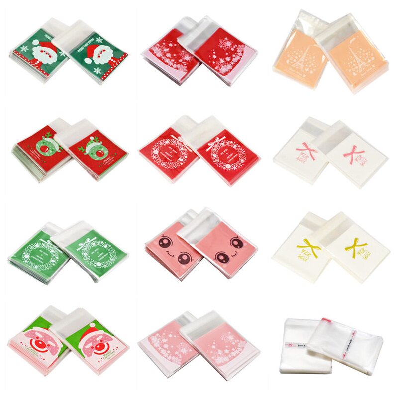 50/100 ПК/Лот 18 ПИСЬМЕННЫЙ ПЕЧАТЬ Пекарня подарочный пакет для самоклеящегося прозрачного Celkhane Polka для свадебной вечеринки по случаю дня рождения 8Z