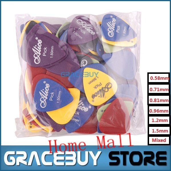 100pcs Single Multi Thickness Guitar Picks Plectrum Assorte