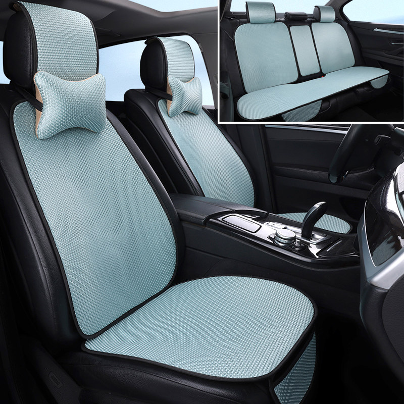 Car seat cushion summer cool pad ice silk breathable small waist four seasons universal non-slip female summer net red seat cushion cover