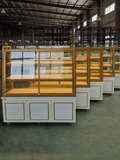 现货面包柜展示柜边柜蛋糕点店烘焙炒货抽屉铁艺实木中岛柜模型柜