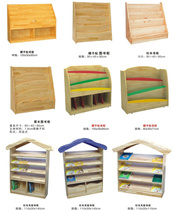 Factory direct sales Camphor pine childrens bookshelf Solid wood childrens ladder bookcase Fir bookcase Kindergarten bookcase