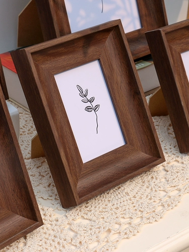 Северная простая деревянная фоторамка для квадратных карман