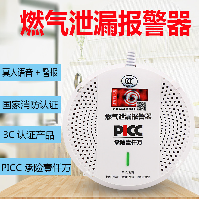 Plant Pin Gas Alarm Home Kitchen Liquid Gas Detector 220V Straight Inserts Gas Methane Sound And Light Alarm