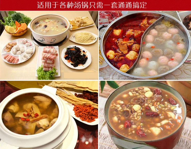 Thìa thép không gỉ đặt bếp nấu xẻng gia đình súp muỗng colander bếp đặt tay cầm dài chống cặn dày - Phòng bếp