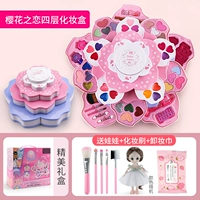 Коробка для косметики, Кукла Барби, средство для снятия макияжа, кисть, 4 этажей, 16см, 5 шт