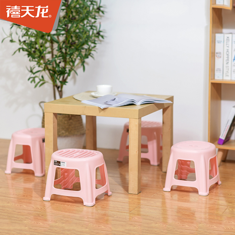 Jubilee dragon child changing shoes stool D-2059 table bathroom tea table short stool plastic home anti-slip thickened small bench