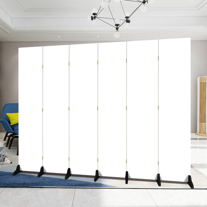 Custom Pure White Screen Partition Wall Living Room Living Room Folding Mobile Office Net Red Xuan Guan Shelter Home Fold Screen