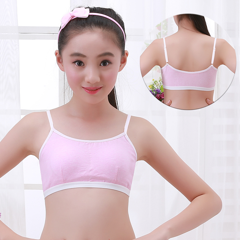 áo ngực cô gái đồ lót nhỏ vest sinh viên phát triển màu bông trẻ em trong các cô gái cậu bé lớn lau kiểu ngực sling.