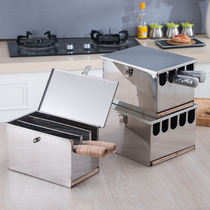 Stainless steel large kitchen knife shelf Kitchen knife holder Fruit knife holder knife box Lock knife box Hotel multi-functional commercial
