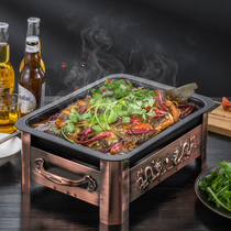 Stainless steel fish oven Commercial thickened rectangular fish plate Household charcoal shelf alcohol furnace Zhuge carbon oven